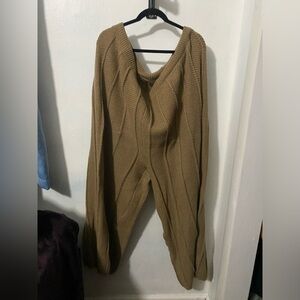 PRETTYLITTLETHING Wide Leg Knit Pants Size 26